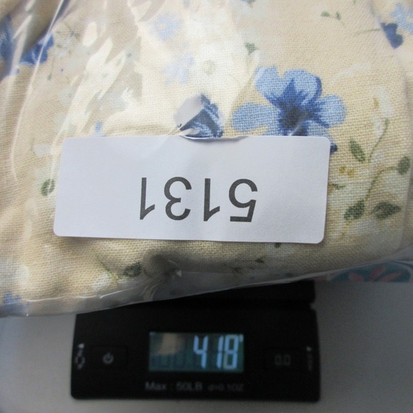 Dressbarn Woman Maxi Dress 18 W Beige Linen VTG Floral Sleeveless Casual 418 - Picture 7 of 13